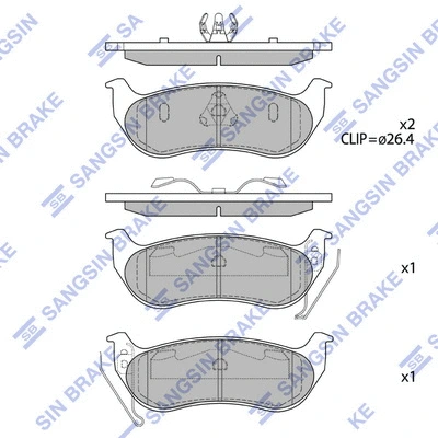 Brake Pad Set, disc brake (SP4167)