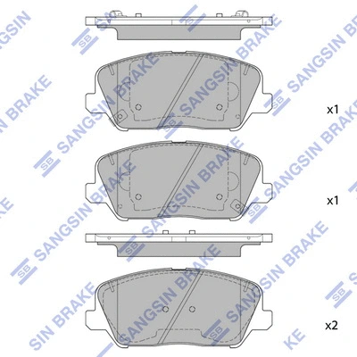 Brake Pad Set, disc brake (SP1841)