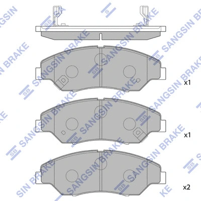 Brake Pad Set, disc brake (SP1118)