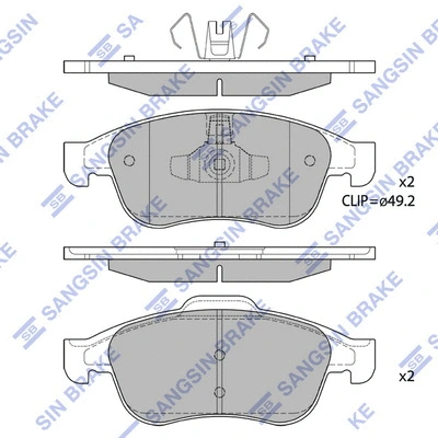 Brake Pad Set, disc brake (SP1390)