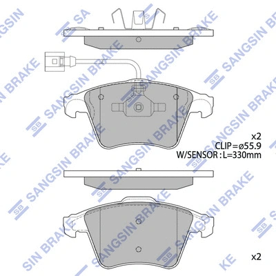 Brake Pad Set, disc brake (SP1977)