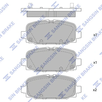 Brake Pad Set, disc brake (SP4283)