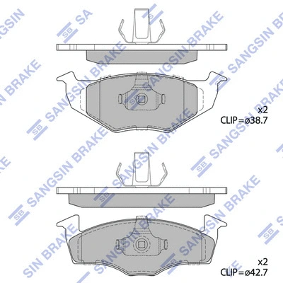 Brake Pad Set, disc brake (SP1857)