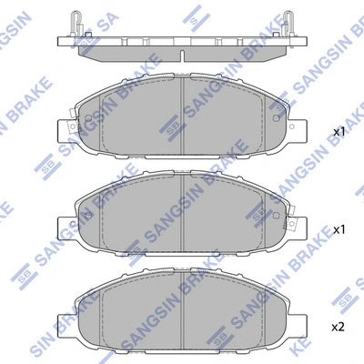 Brake Pad Set, disc brake (SP1447)
