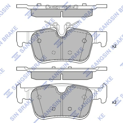 Brake Pad Set, disc brake (SP1938)