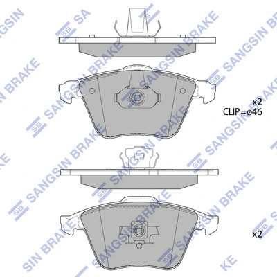Brake Pad Set, disc brake (SP1784)