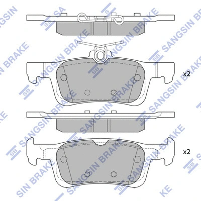 Brake Pad Set, disc brake (SP4036)