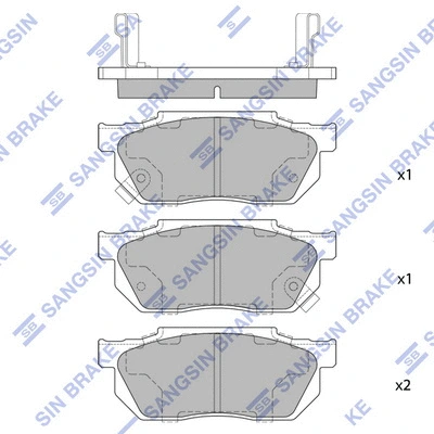 Brake Pad Set, disc brake (SP1462)