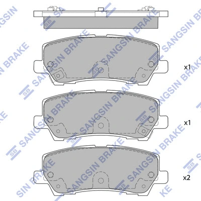 Brake Pad Set, disc brake (SP4068)