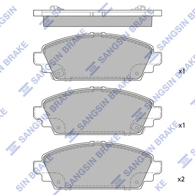 Brake Pad Set, disc brake (SP1572)