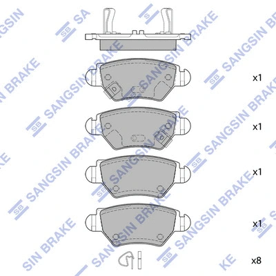 Brake Pad Set, disc brake (SP1759)