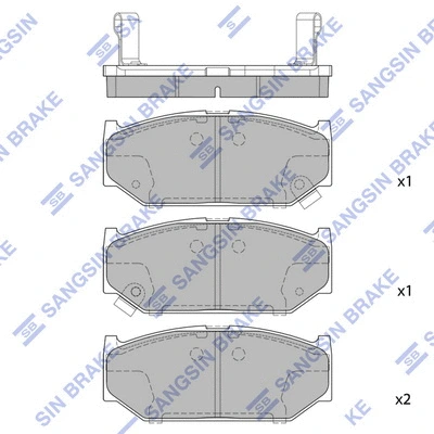 Brake Pad Set, disc brake (SP2086)