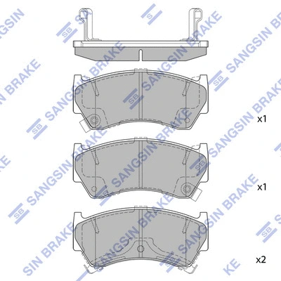 Brake Pad Set, disc brake (SP1122)