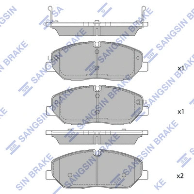 Brake Pad Set, disc brake (SP4037)