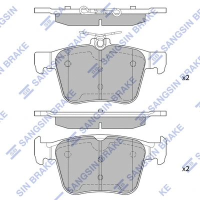 Brake Pad Set, disc brake (SP1998)