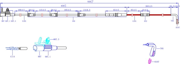 Warning Contact, brake pad wear (SWS1708)