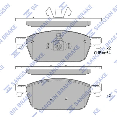 Brake Pad Set, disc brake (SP1886)