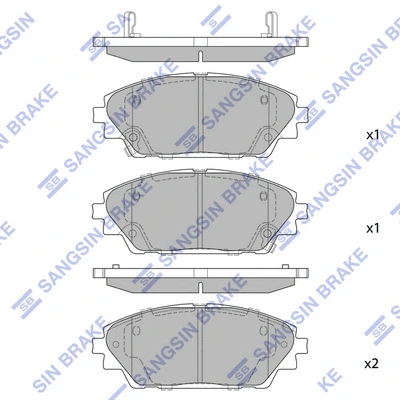 Brake Pad Set, disc brake (SP1729)