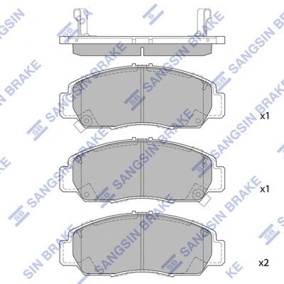 Brake Pad Set, disc brake (SP2012B)