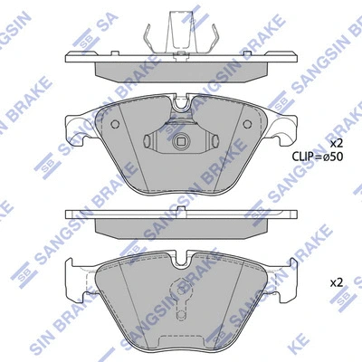 Brake Pad Set, disc brake (SP1695)