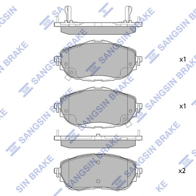 Brake Pad Set, disc brake (SP1700)