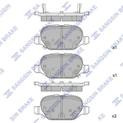 Brake Pad Set, disc brake (SP1709)