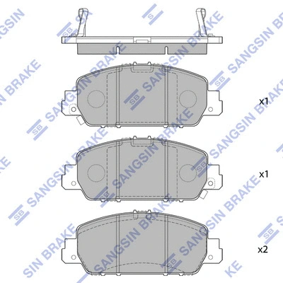 Brake Pad Set, disc brake (SP1779)