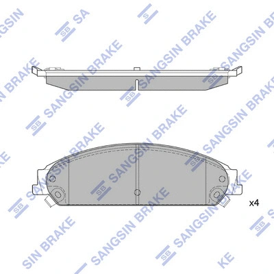 Brake Pad Set, disc brake (SP1509)