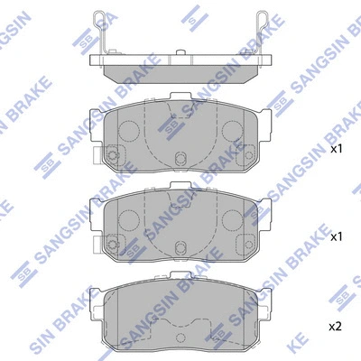 Brake Pad Set, disc brake (SP1107-R)