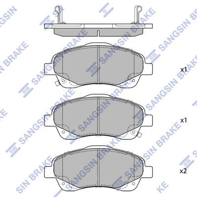 Brake Pad Set, disc brake (SP1576)