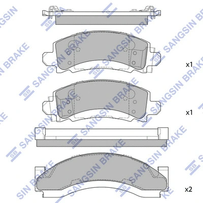Brake Pad Set, disc brake (SP1306)