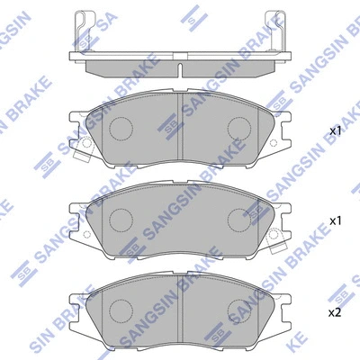 Brake Pad Set, disc brake (SP1156)