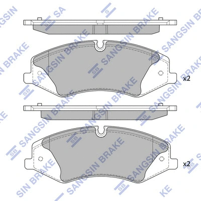Brake Pad Set, disc brake (SP2233)