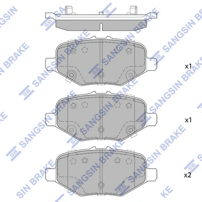 Brake Pad Set, disc brake (SP4307)