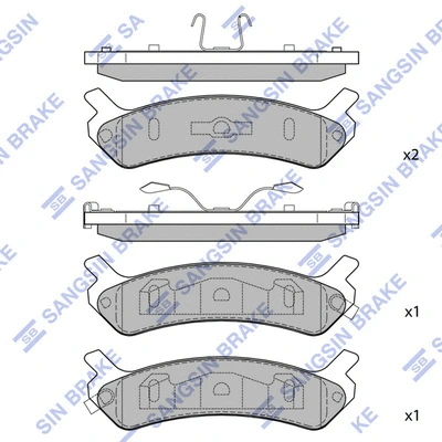 Brake Pad Set, disc brake (SP1058)