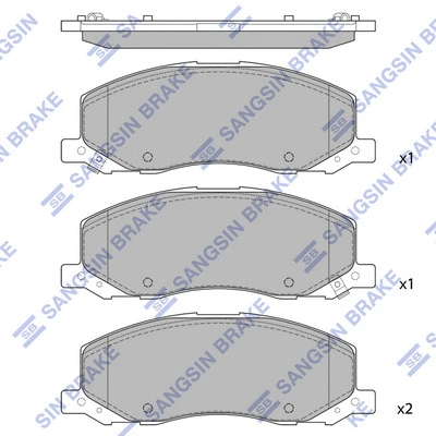 Brake Pad Set, disc brake (SP1819)