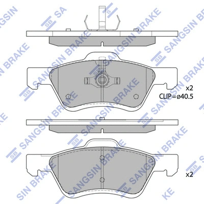 Brake Pad Set, disc brake (SP1497C)