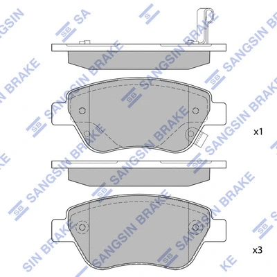Brake Pad Set, disc brake (SP1810)