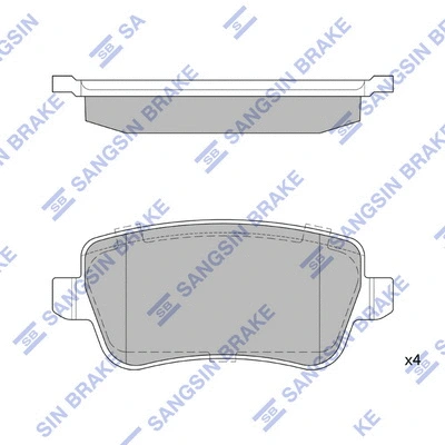 Brake Pad Set, disc brake (SP4184)