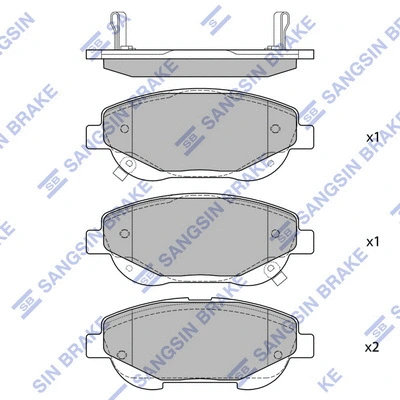 Brake Pad Set, disc brake (SP1579)