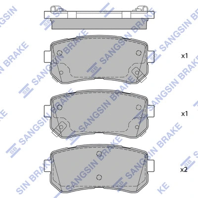 Brake Pad Set, disc brake (SP1684)