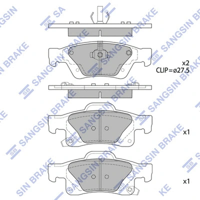 Brake Pad Set, disc brake (SP1946)