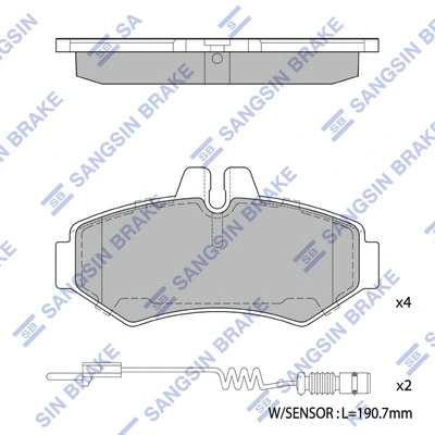 Brake Pad Set, disc brake (SP1278)