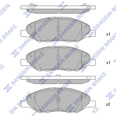 Brake Pad Set, disc brake (SP1383)