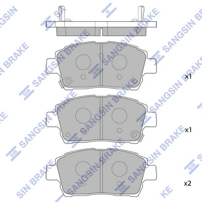 Brake Pad Set, disc brake (SP1232)