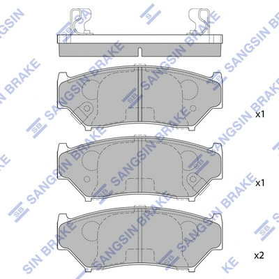 Brake Pad Set, disc brake (SP1584)