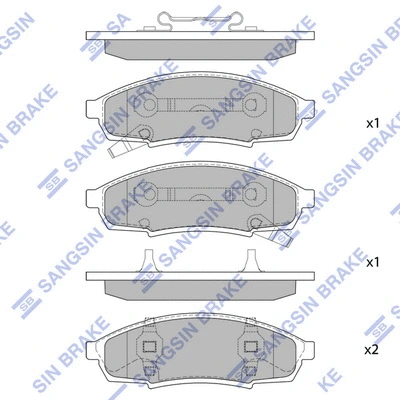 Brake Pad Set, disc brake (SP1284)