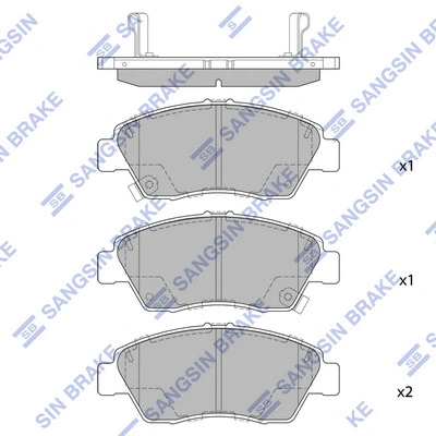 Brake Pad Set, disc brake (SP1435)