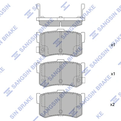 Brake Pad Set, disc brake (SP1074)