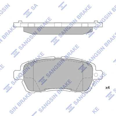 Brake Pad Set, disc brake (SP4138)